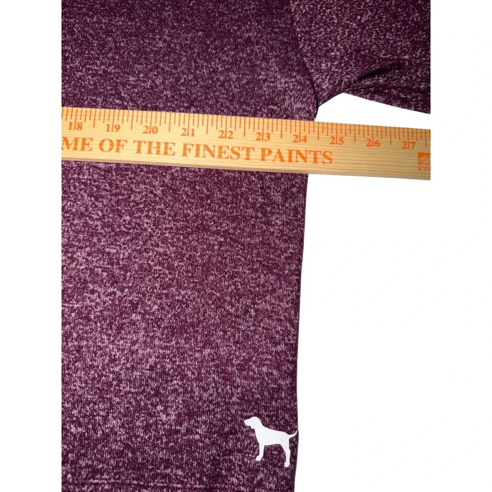 PINK Victoria's Secret Marled Burgundy V Neck Pullover Lounge Athleisure Top M‎